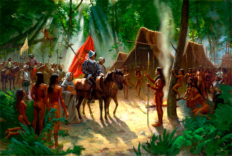 The Great Expedition Of Hernando De Soto In 1538 Through The North ...